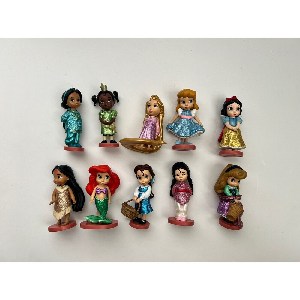 Disney Animators Collection Princess PVC Figures Mini Dolls Lot Of 10